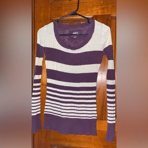 Women’s Large Purple & Cream Mudd Shirt